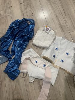 Dallas cowboys cheerleading Set with Jumpsuit and Cape
