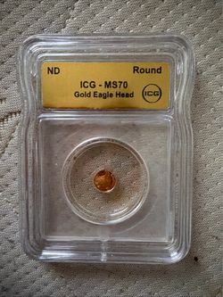 Gold eagle head MS 70 – ICG