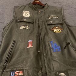 Leather Vest Harley Davidson