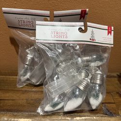 Target Christmas Snow Globe set of 2 string lights with Bottlebrush tree