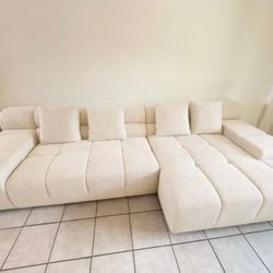 Sectional Sofa Modern Light Cream 126x69