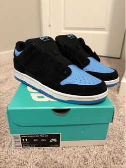 Nike SB Dunk Low Black Blue Size 11 Worn