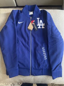 Los Angeles Dodgers Nike Authentic Collection Dugout Relaxed Full-Zip Bomber Jacket - Royal