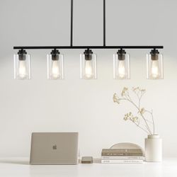 5 Light Kitchen Island Pendant Light 60 Adjustable For Sale $24.00 50%+ OFF Retail $49.99 NEW IN BOX