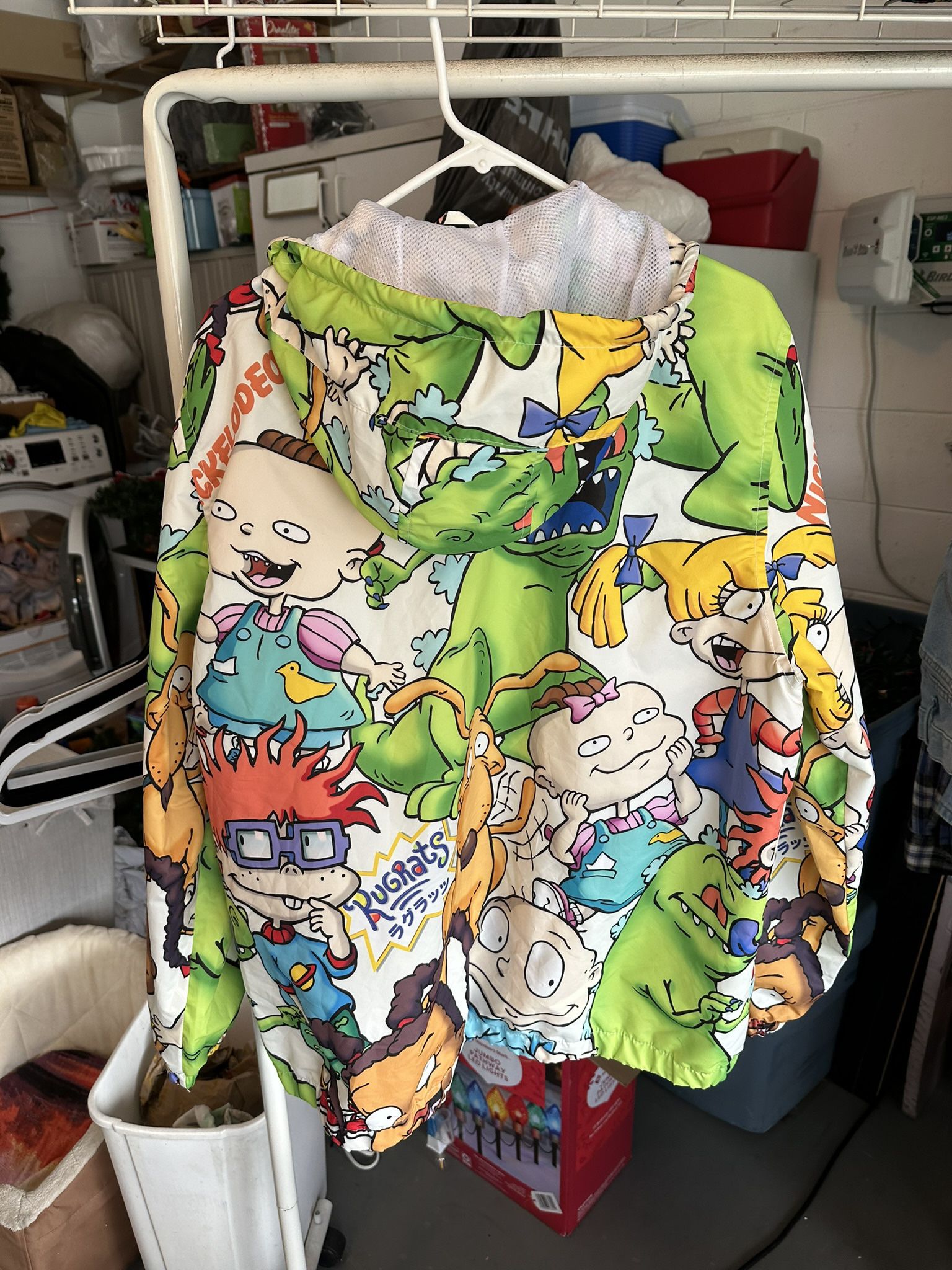 Members Only Nickelodeon Rugrats Windbreaker Jacket XL Hooded