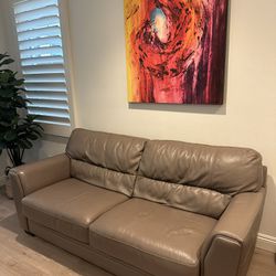 Leather Couch - Sleep Sofa