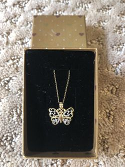 Butterfly pendant necklace