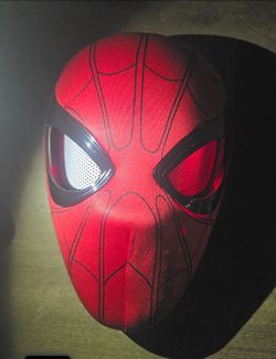 Spider-Man BRAND NEW DAY Movie Mask - Chin Control, Blinking Eyes, Light-Up Spidey Masks with Gift Box