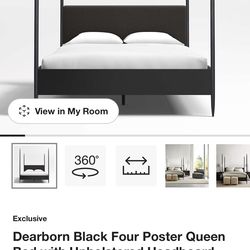 CRATE &BARREL KING SIZE DEARBORN BED FRAME $500