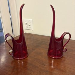 Swung glass Candle Holders/vases