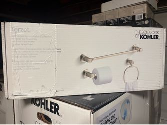 Kohler Terzet 3-piece Bath Accessory Set brushed nickel. New