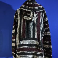 Y2K Earth Ragz Hoodie Distressed Hippie Punk Skater Pullover Sweatshirt (Size L)