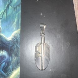 Sterling Silver Feather Pendant 