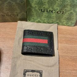 Gg Black Monogram Wallet 