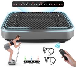 Vibration Plate for Lymphatic Drainage,Whole Body Fitness Platform for Weight Loss,Body Toning,Dynamic Workout Lights,Home Gym Workout