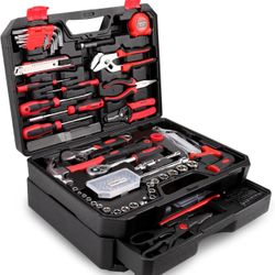 KingTool 325 Piece Home Repair Tool Kit, General Home/Auto Repair Tool Set, Toolbox Storage Case with Drawer, General Household Tool Kit - Perfect for