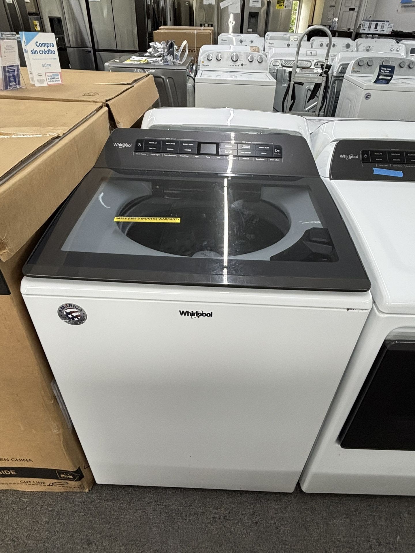 Whirlpool Washer 3 Months Warranty