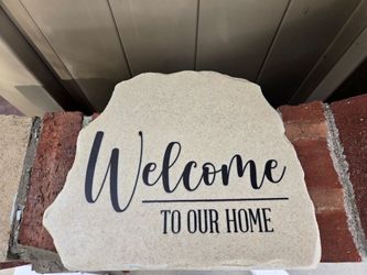Welcome plastic block