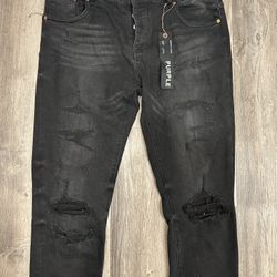 Purple Jeans With Black Tags Size 38 
