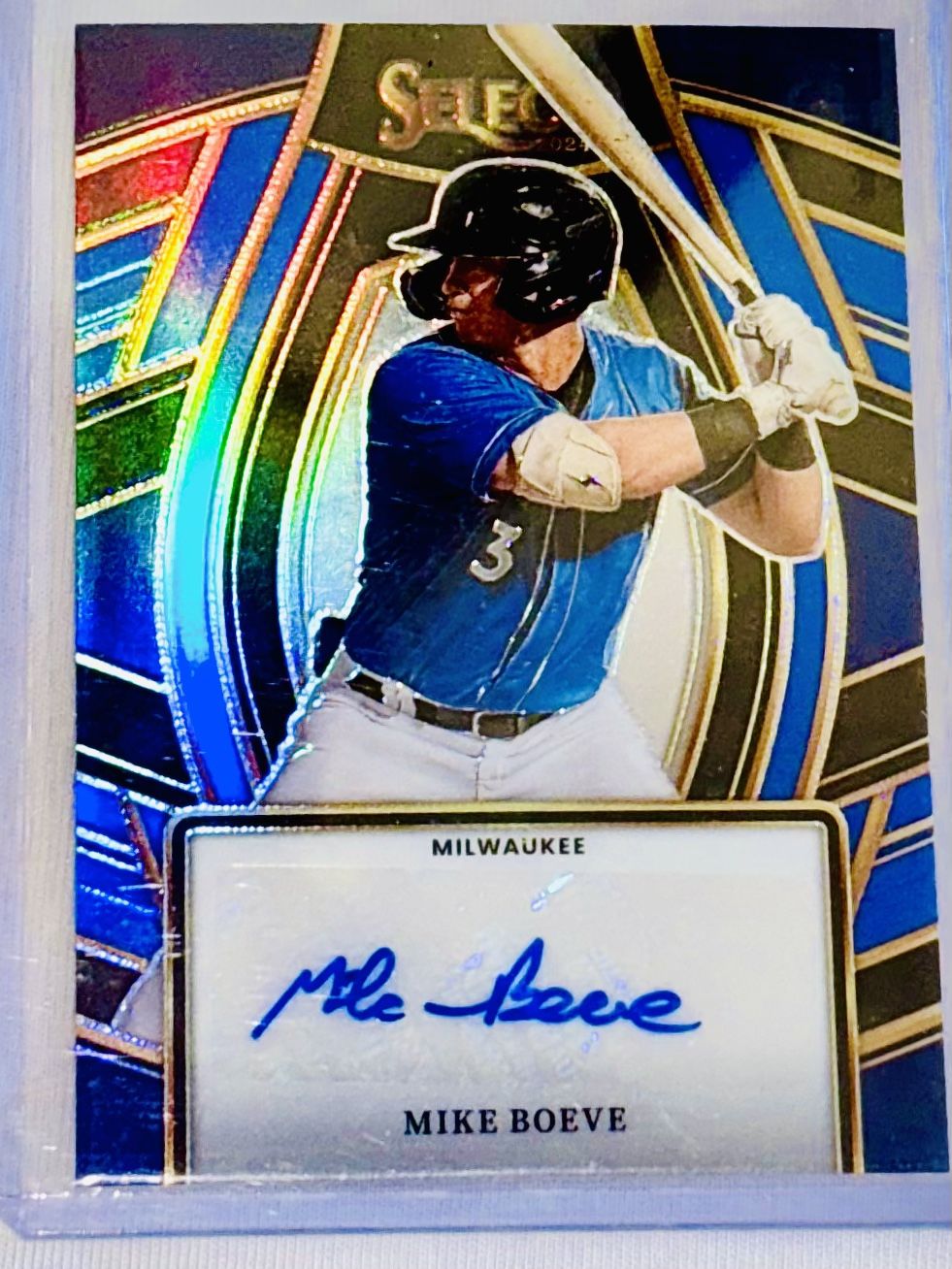 2024 Panini Select RC AU Mike Boeve /49 Blue Prizm Refractor 