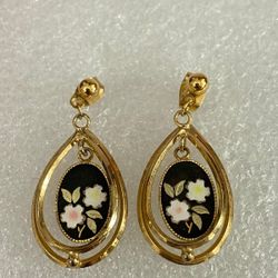 Aretes Gold Filled Nacar Joyería Antigua 