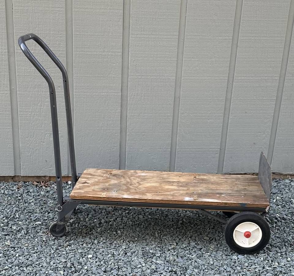 Wood Platform Truck Backed Dolly Wheeled Utility Hand Cart