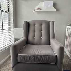 Gray Glider Rocking Chair For Nursery