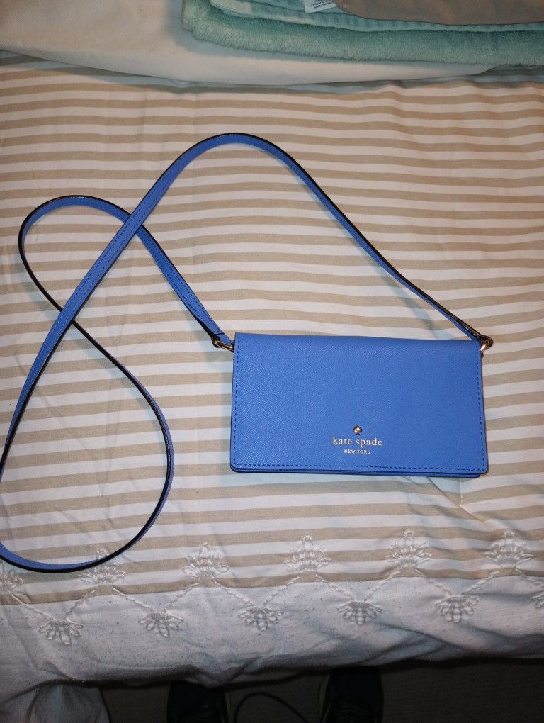 New Blue Kate Spade New York Crossbody Wallet/Clutch Purse