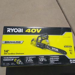 Ryobi Brushless 40v Chainsaw Kit $140