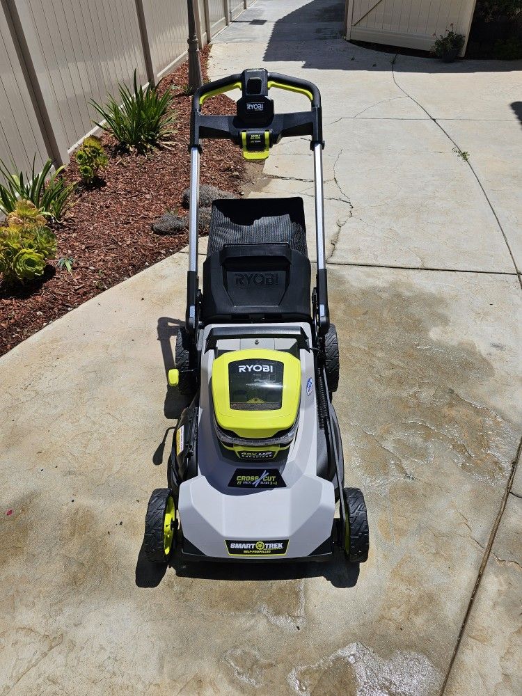 Ryobi Self-Propelled electric Lawn Mower 2 Batteries & Charger INCLUDED