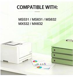 ECOCYCLE 66S1000 - High Performance Black Toner Cartridge Compatible with Lexmark MS531, MS631, MS632, MX532, MX632, MX632 [5,000 pages]