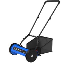 16-Inch Reel Lawn Mower with Grass Catcher