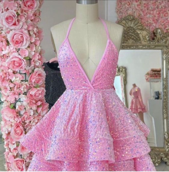 pink sparkly dress 