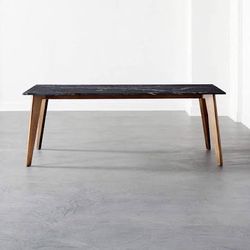 CB2 Harper Black Marble Dining Table – Genuine Marble