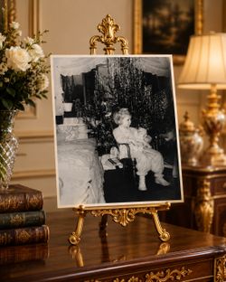RARE Girl Child Christmas Tree Vintage Antique Original Fine Art Photo Portrait Photograph 8x10 Collectible Holiday Kitsch HILLCREST/UNIVERSITY HEIGHT