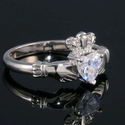🆕S925 CLADDAGH STERLING SILVER RING SIZE 8 & 9!!REAL SILVER!!