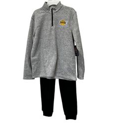 NEW Los Angeles Lakers Basketball Jogger Set Logo Sweats Boys Sz 14/16 NWT