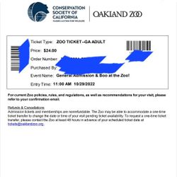 Oakland Zoo Tickets