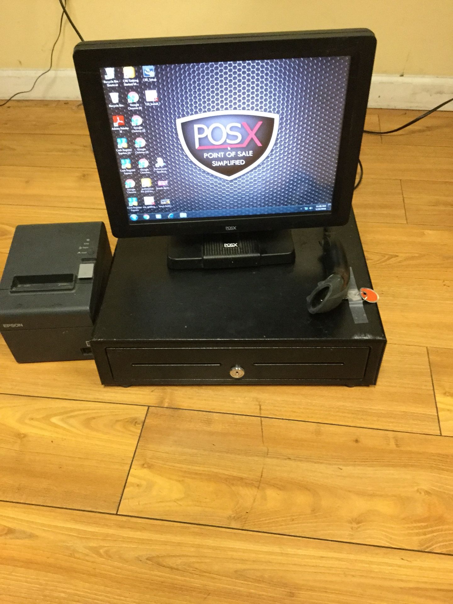 POSX POINT OF SELL WITH PRINTER CASH DRAWER AND BARCODE SCANNER