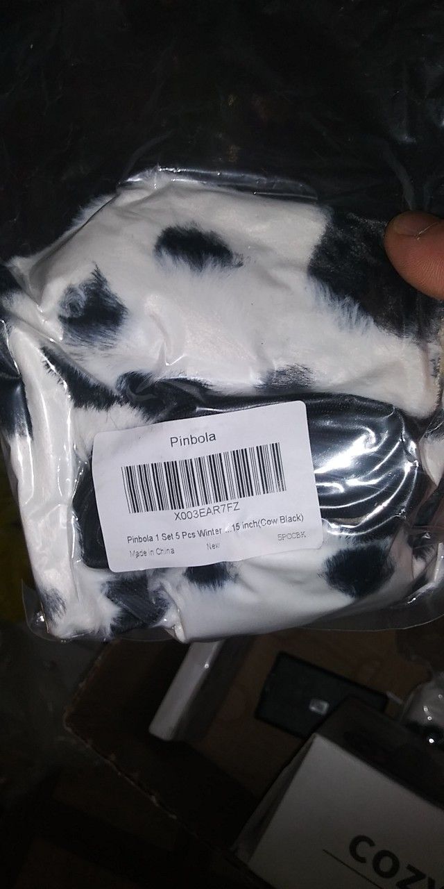 Steering Wheel Cover Five Piece Set Cow Print