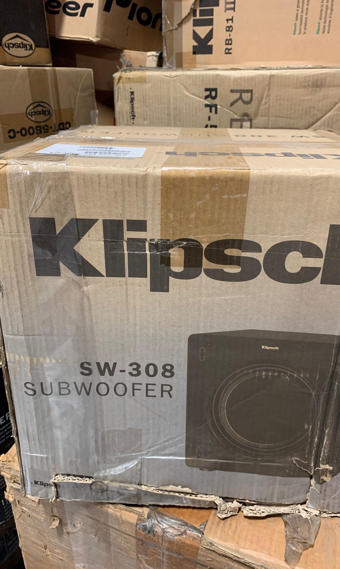 Klipsch SW 308 subwoofer open box like new