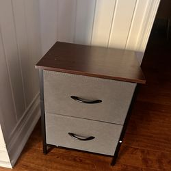 Nightstand, Small 2 Drawer Dresser End Table