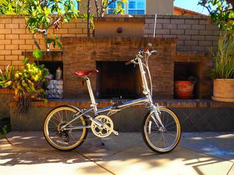 Dahon Boardwalk Classic 7 Speed Folding Bike, 20" Wheels, Light Blue