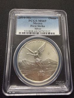 2014 PCGS MS 69 1 oz Silver Libertad