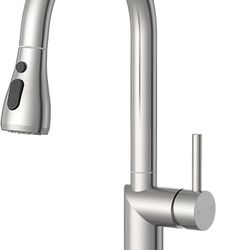 Brushed Nickel Kitchen Faucet with Pull Down Sprayer Kitchen Sink Faucets