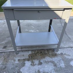 Uline flat top shop desk 200$