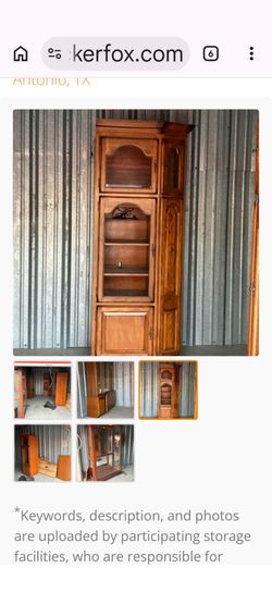 Solid wood entertainment cabinet set