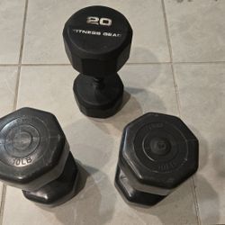 20 Lb (Single) 10Lb (Pair)  Dumbbells $55