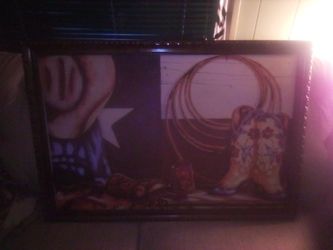 Western Picture To Hang On Wall 