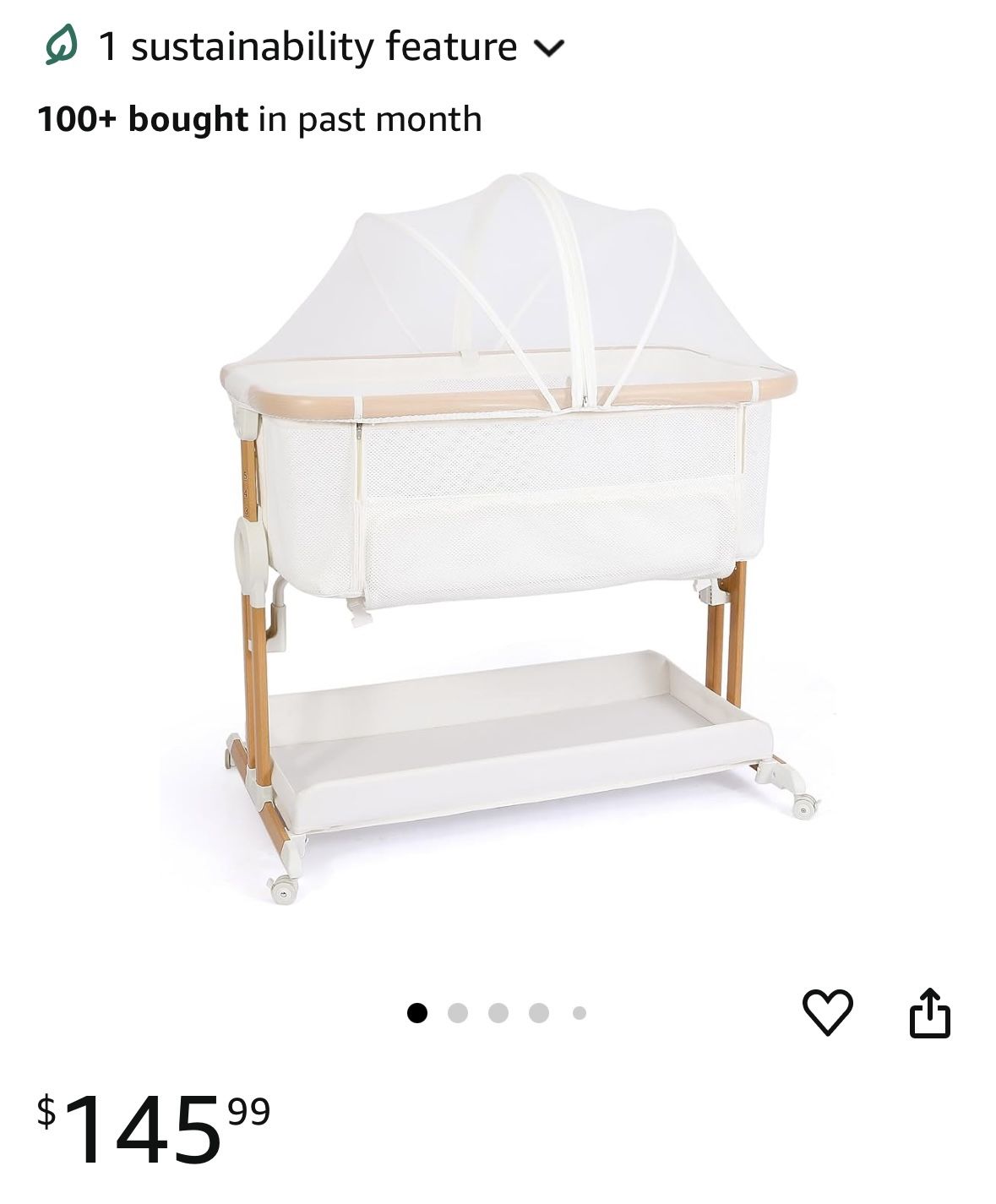 Baby Crib Bed Sleeper Nursery